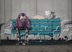 men_on_bench_graffiti_character_ideas